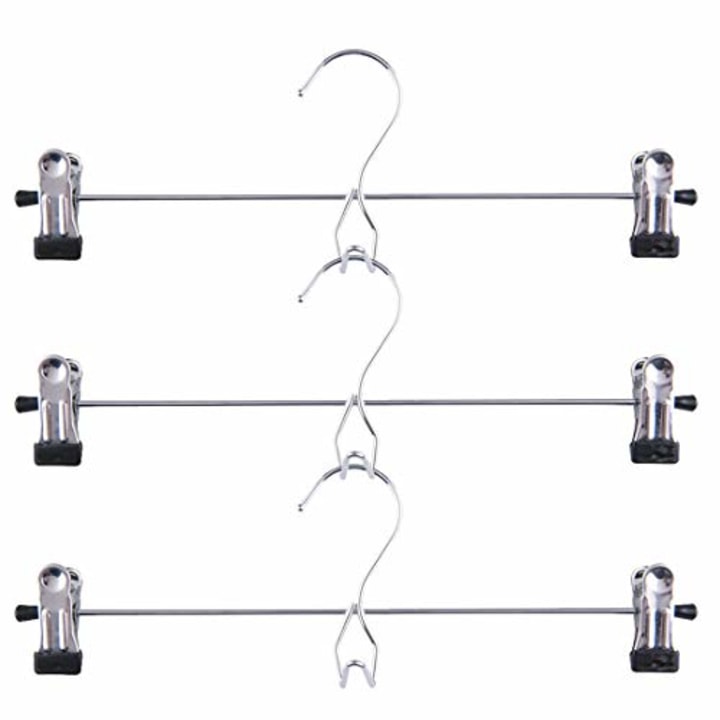 Tosnail Add-On Hangers Stackable Hangers Metal Pants Skirt Hangers