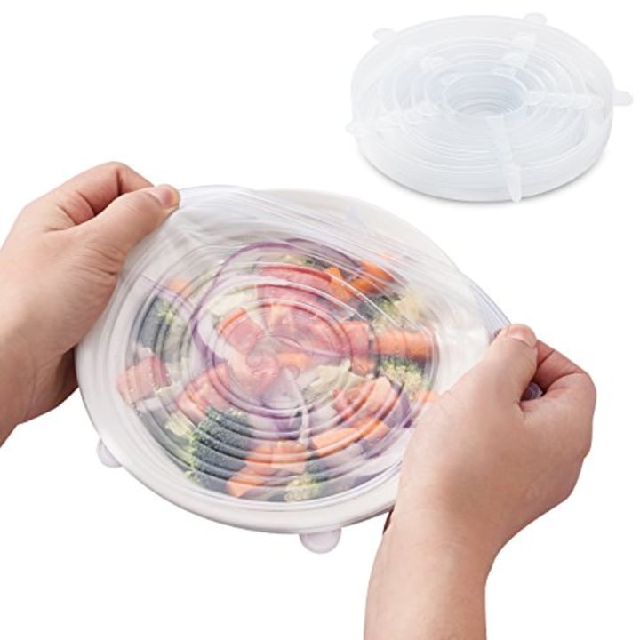 Silicone Stretch Lids, 6-Pack Various Sizes Cover for Bowl (Amazon)