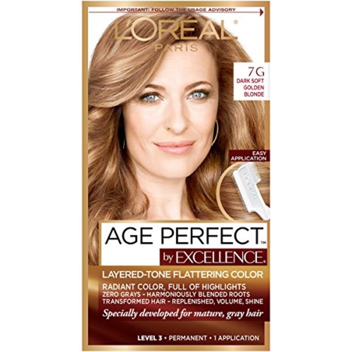 L&#039;Oreal Paris ExcellenceAge Perfect Layered Tone Flattering Color, 7G Dark Natural Golden Blonde (Amazon)