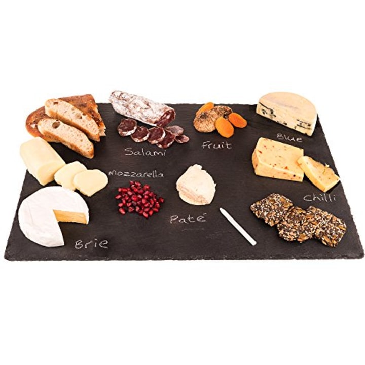 4 Sizes to Choose: Extra Large Stone Age Slate cheese boards (14&quot;x20&quot; Serving Platter) with Soap Stone Chalk (Amazon)