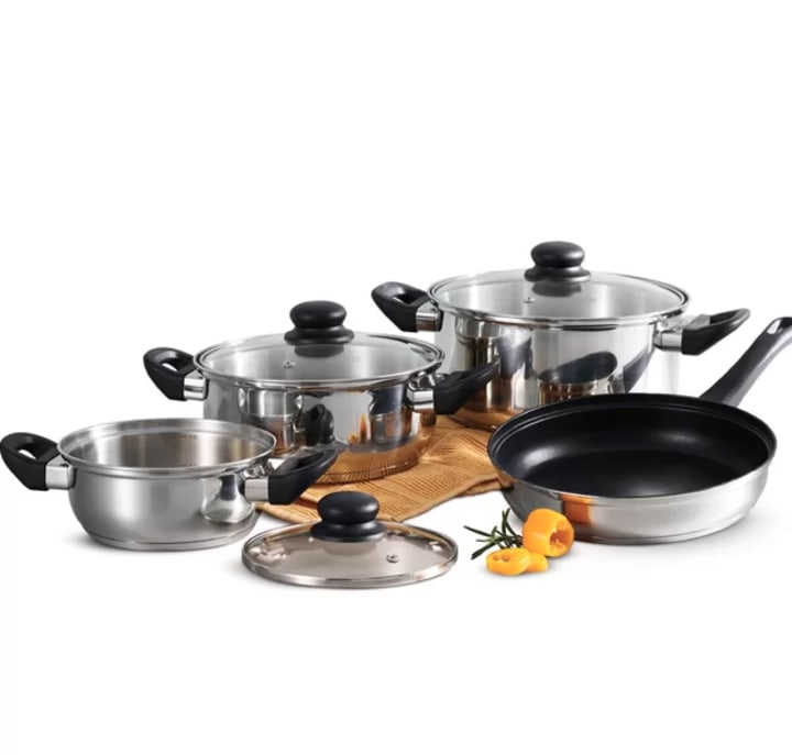 Primaware Non-Stick Stainless Steel Cookware Set