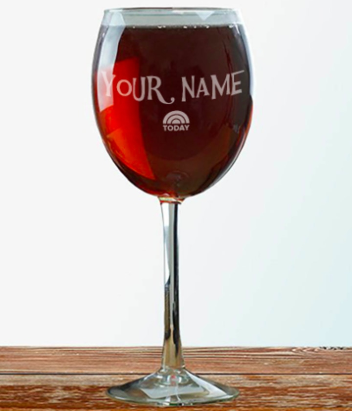 TODAY Personalized KLG & Hoda Wine Glass