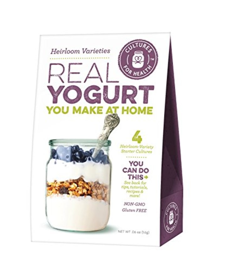 Heirloom Yogurt Starter Culture | Cultures for Health | Non GMO, Gluten Free | 4 Types Of Cultures In One Variety Box | Lets You Re-use It Many Times Without Any Loss In Nutrients (Amazon)