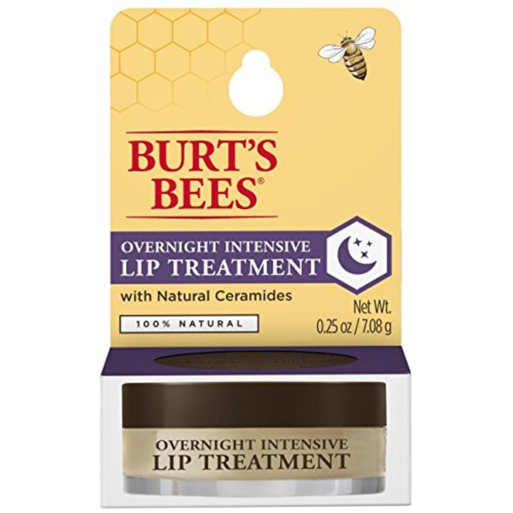 Burt&#039;s Bees 100% Natural Overnight Intensive Lip Treatment, Ultra-Conditioning Lip Care - 0.25 ounce (Amazon)