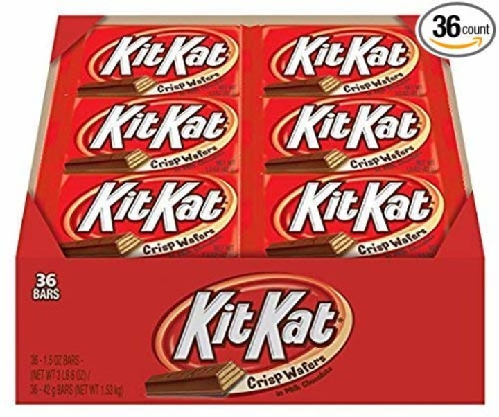 KIT KAT Crisp Wafers in Milk Chocolate Candy Bars, 1.5-oz. Bars, 36 Count