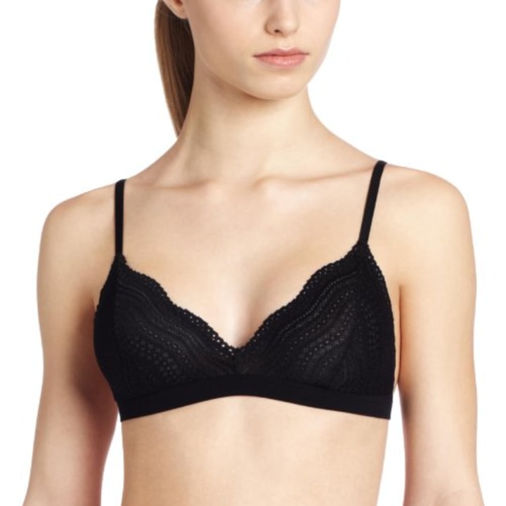 Women Cup Lace Underwired Non Paded Bra Soft Black & White   All Sizes availabal