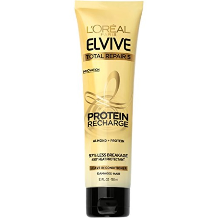L&#039;Or?al Paris Elvive Total Repair 5 Protein Recharge Leave In Conditioner Treatment, and Heat Protectant, 5.1 Ounce (Packaging May Vary)