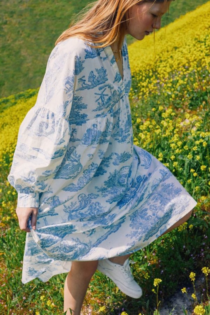Amelia Cherub Poplin Midi Dress