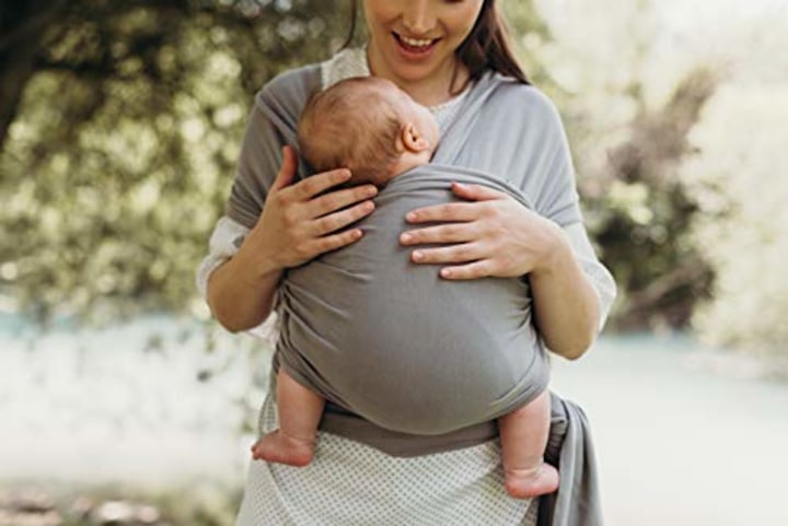 Boba Baby Wrap Carrier (Grey - The Original Child and Newborn Wrap, Perfect for Infants and Babies Up to 35 lbs)
