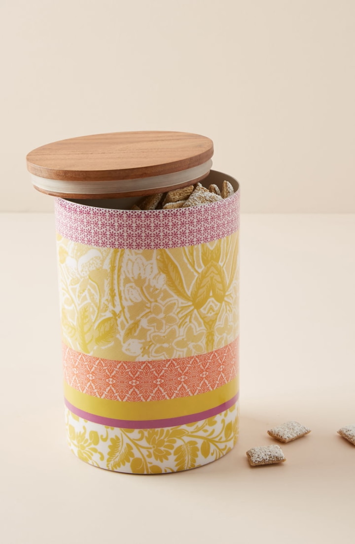 Anthropologie Jacquard Canister