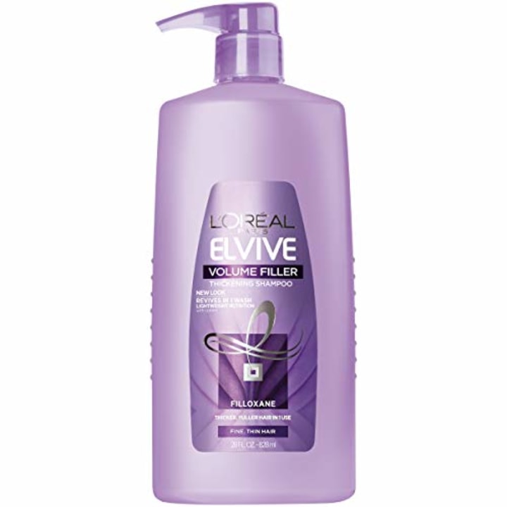 L&#039;Or?al Paris Elvive Volume Filler Thickening Cleansing Shampoo, for Fine or Thin Hair, Shampoo with Filloxane, for Thicker Fuller Hair in 1 Use, 28 fl. oz.