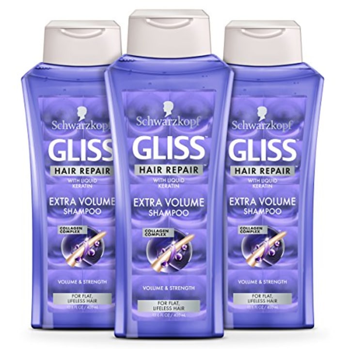 GLISS Hair Repair Shampoo, Extra Volume for Flat or Lifeless Hair, 13.6 Ounces (Pack of 3)