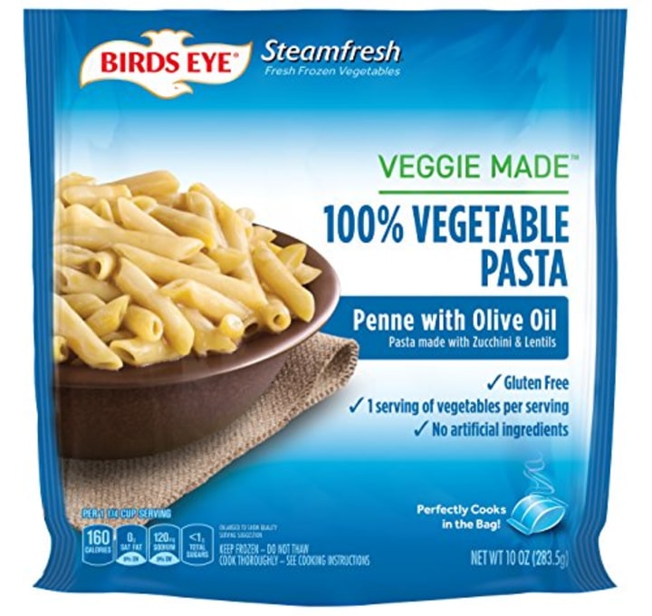 Birds Eye Steamfresh Veggie Made 100% Vegetable Pasta, Penne with Olive Oil, 10 Ounce (Frozen)
