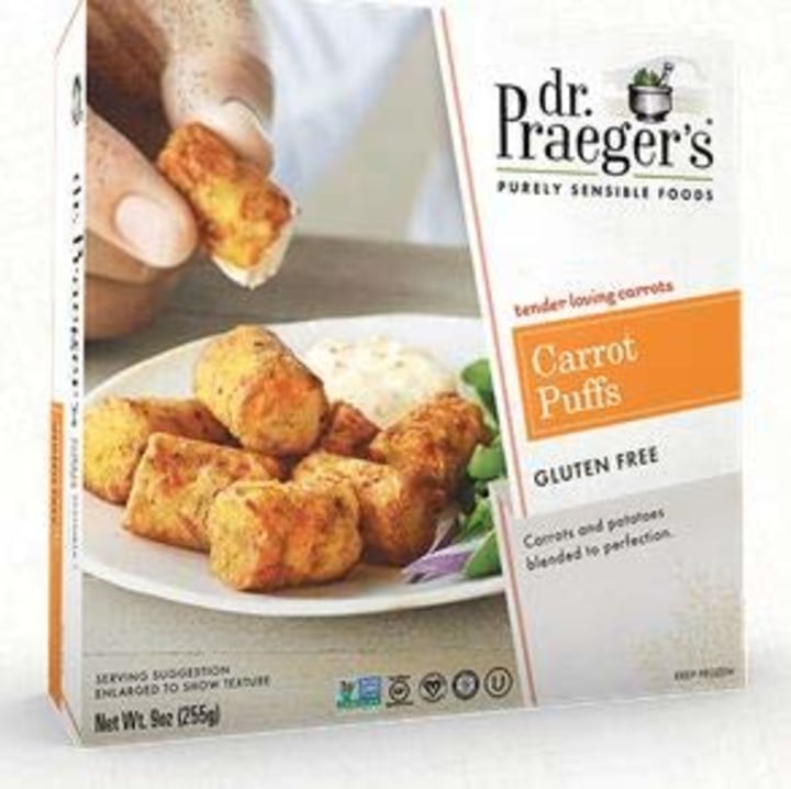 Dr. Praeger&#039;s Vegan &amp; Gluten Free Carrot Veggie Puffs 9 oz (Pack of 6)