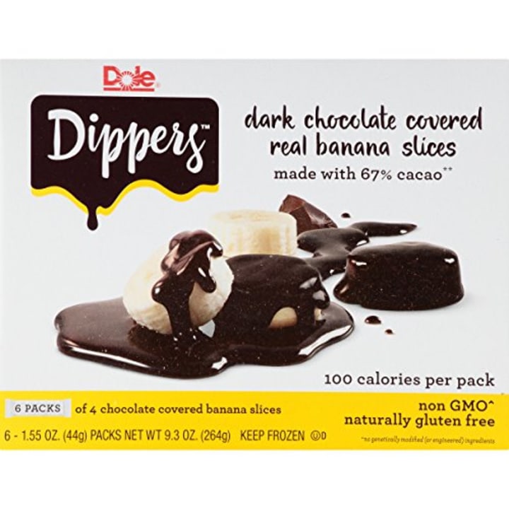 Frozen DOLE DIPPERS, Dark Chocolate Covered Banana Slices, 7.38 Ounce Box