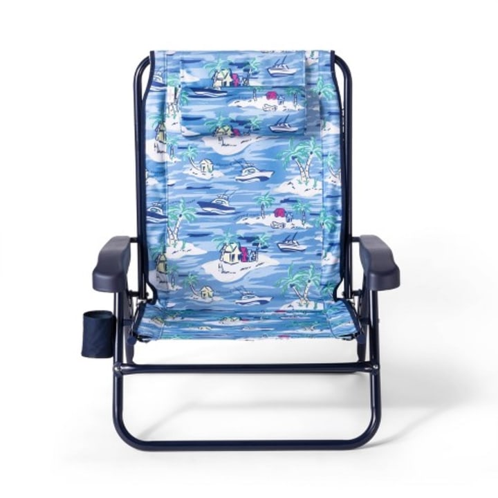 Island Scene Portable Beach Chair - Blue - vineyard vines(R) for Target
