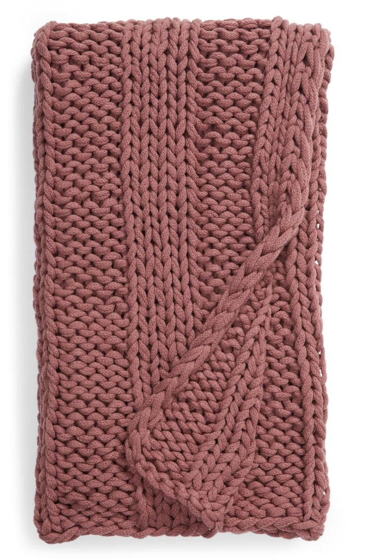 Jersey Rope Ribbed Throw Blanket