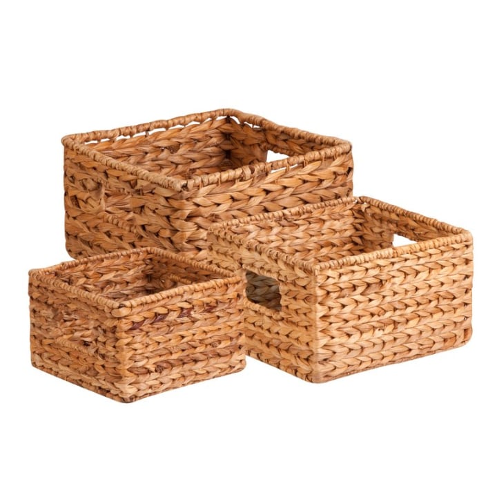 3 Piece Wicker/Rattan Basket Set