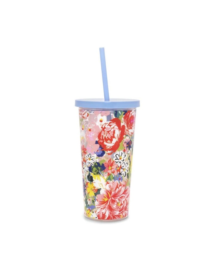 Sip Sip Tumbler With Straw - Flower Shop