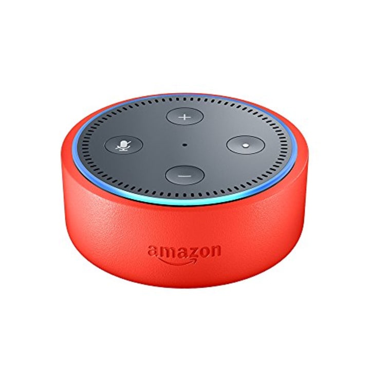 Echo Dot Kids Edition, an Echo designed for kids - punch red case