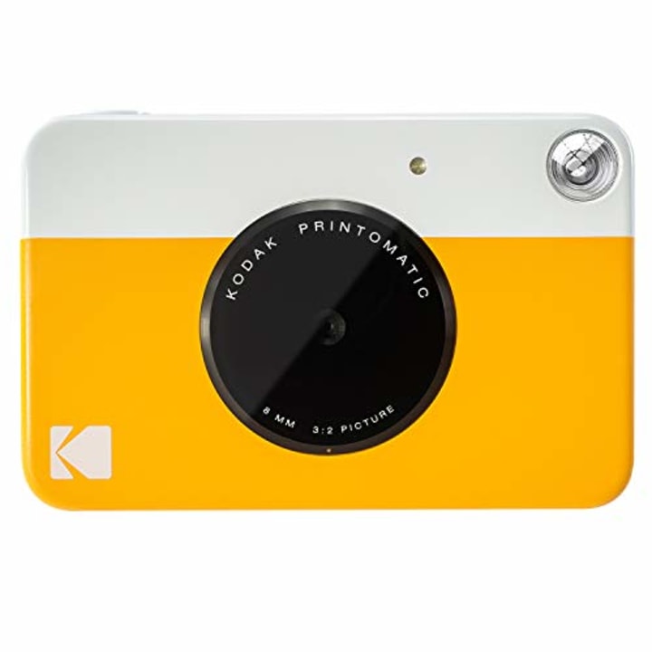 Kodak PRINTOMATIC Digital Instant Print Camera (Yellow), Full Color Prints On ZINK 2x3&quot; Sticky-Backed Photo Paper - Print Memories Instantly