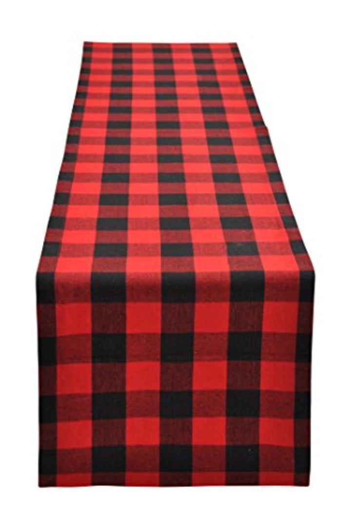 Yourtablecloth Buffalo Plaid Checkered Table Runner