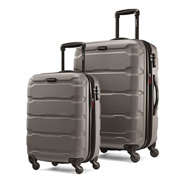Samsonite Omni PC Expandable Hardside Luggage Set with Spinner Wheels, 2-Piece (20/24), Silver
