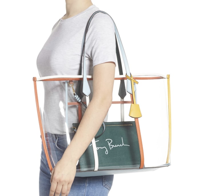 Tory Burch Perry Clear Tote 2024 favors