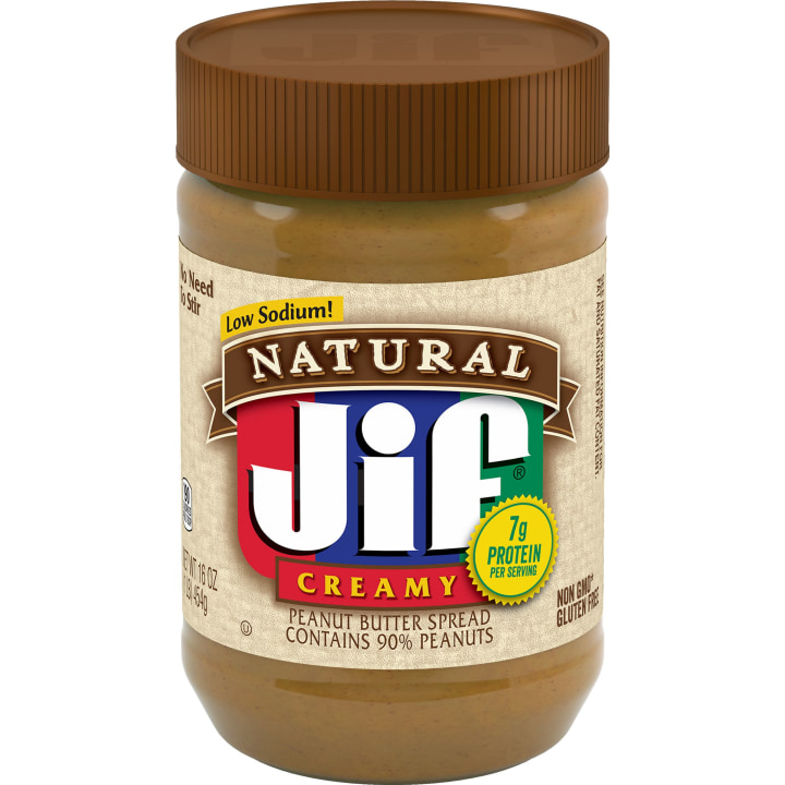 Jif Natural Creamy Peanut Butter Spread, 16-Ounce