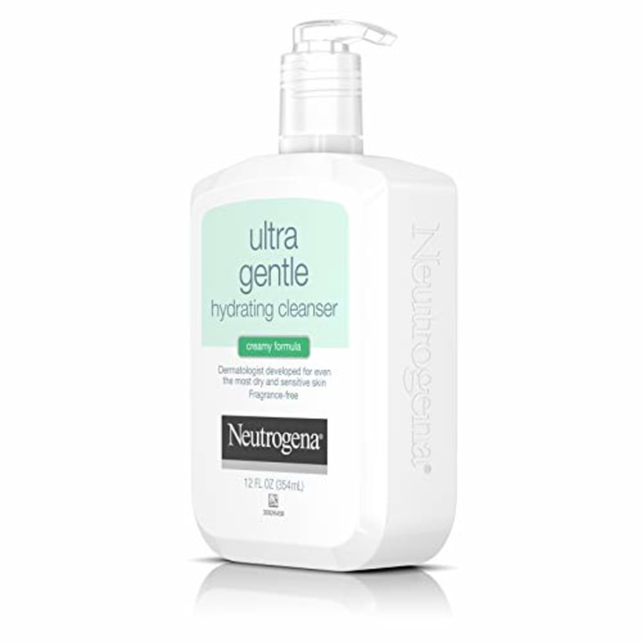 Neutrogena Ultra Gentle Hydrating Daily Facial Cleanser for Sensitive Skin, Oil-Free, Soap-Free, Hypoallergenic &amp; Non-Comedogenic Creamy Face Wash,12 fl. oz