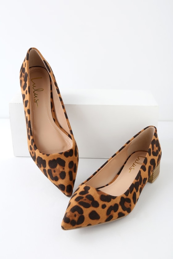 Alessia Leopard Suede Pointed-Toe Heels