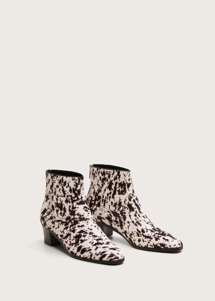 Violeta Animal Print Ankle Boots