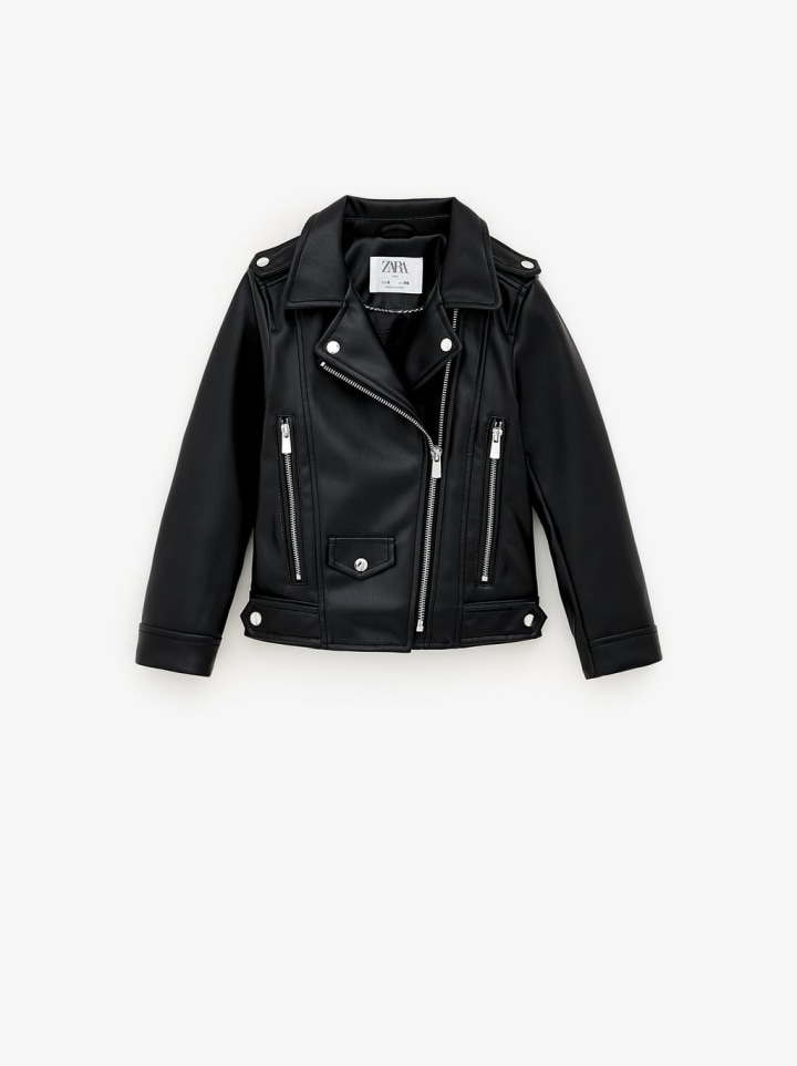 Zara Faux Leather Biker Jacket