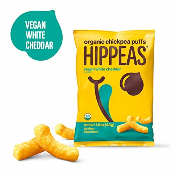 Hippeas Organic Chickpea Puffs White Cheddar (Pack of 12)