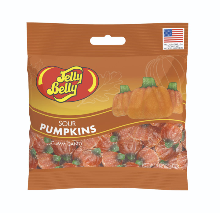 Sour Gummi Pumpkins 16 oz Re-Sealable Bag