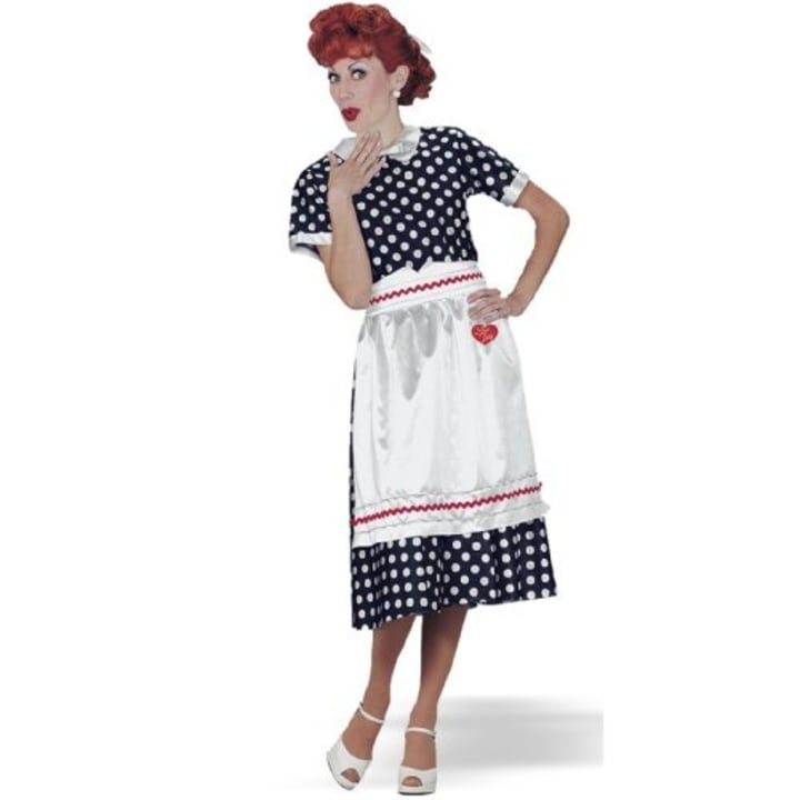 Fun World Women&#039;s I Love Lucy Polka Dot Dress Lg Adult Costume, Multi, Large