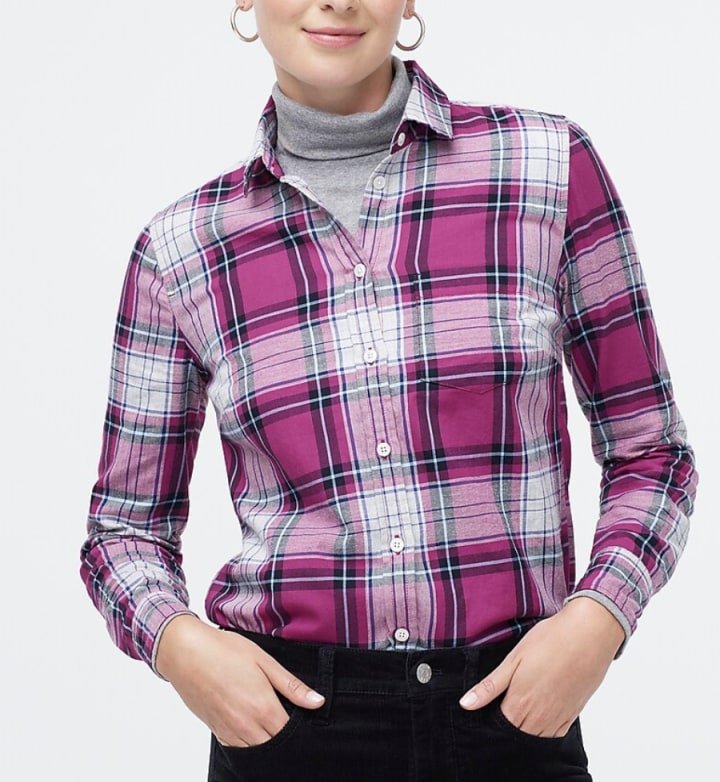Women's fitted flannel Clearance