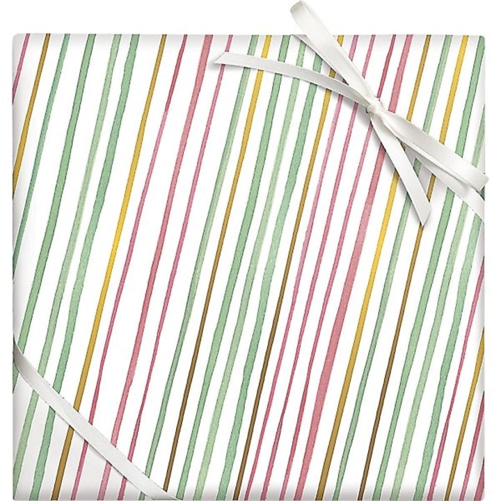 Watercolor Stripes Stone Wrapping Paper