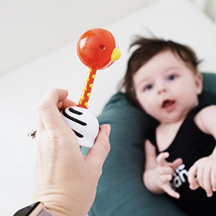 SmartNoggin NogginStik Developmental Light-Up Rattle - Encourage Developmental Milestones from Infant - 12 months