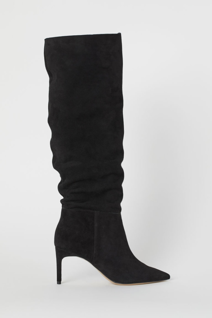 Suede High-Leg Boots