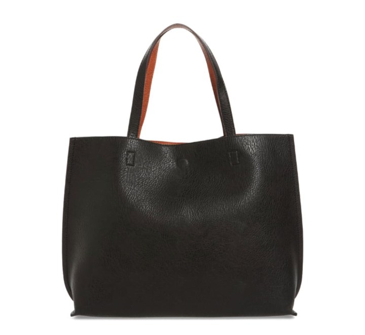 Street Level Reversible Faux Leather Tote