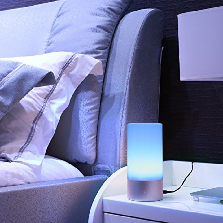 AUKEY Table Lamp, Touch Sensor Bedside Lamps + Dimmable Warm White Light &amp; Color Changing RGB for Bedrooms