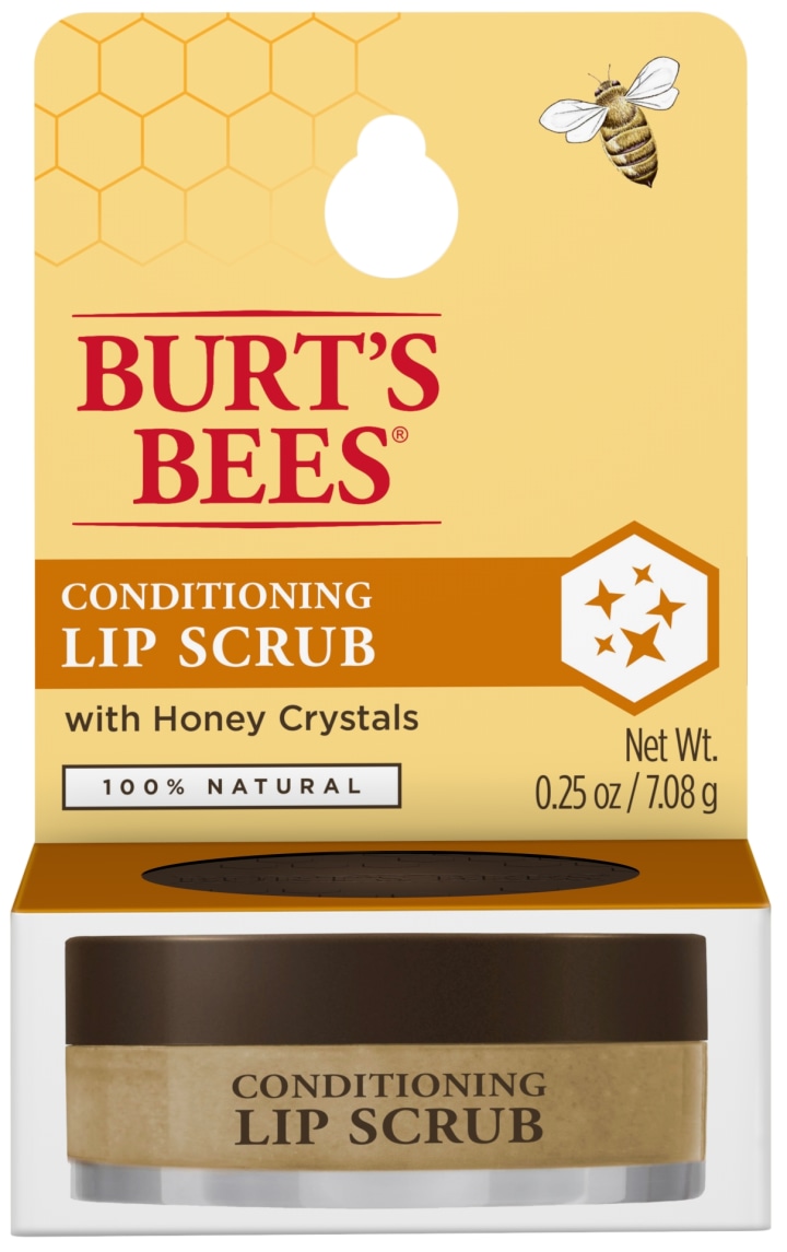 Burt&#039;s Bees 100% natural conditioning lip scrub with exfoliating honey crystals - 0.25 ounce