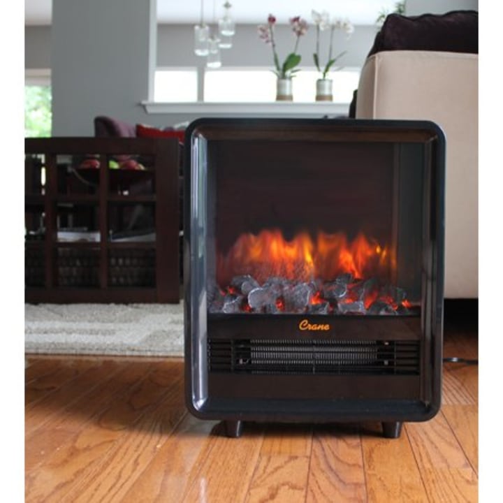 Crane Fireplace Heater, Black