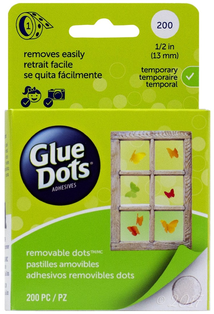 Glue Dots Removable Dots Value Pack Sheets, 1/2 Inch, Clear, Pack of 600