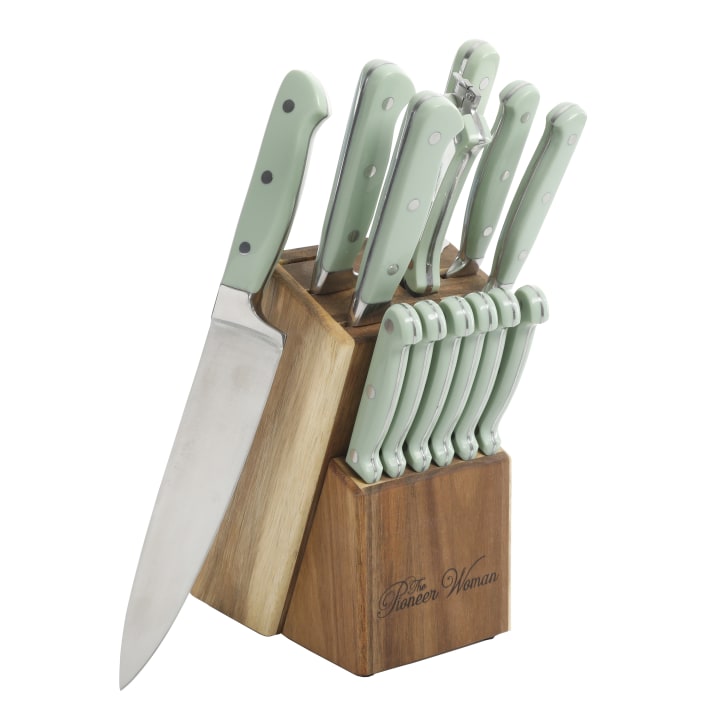 The Pioneer Woman Cowboy Rustic 14-Piece Forged Cutlery Knife Block Set