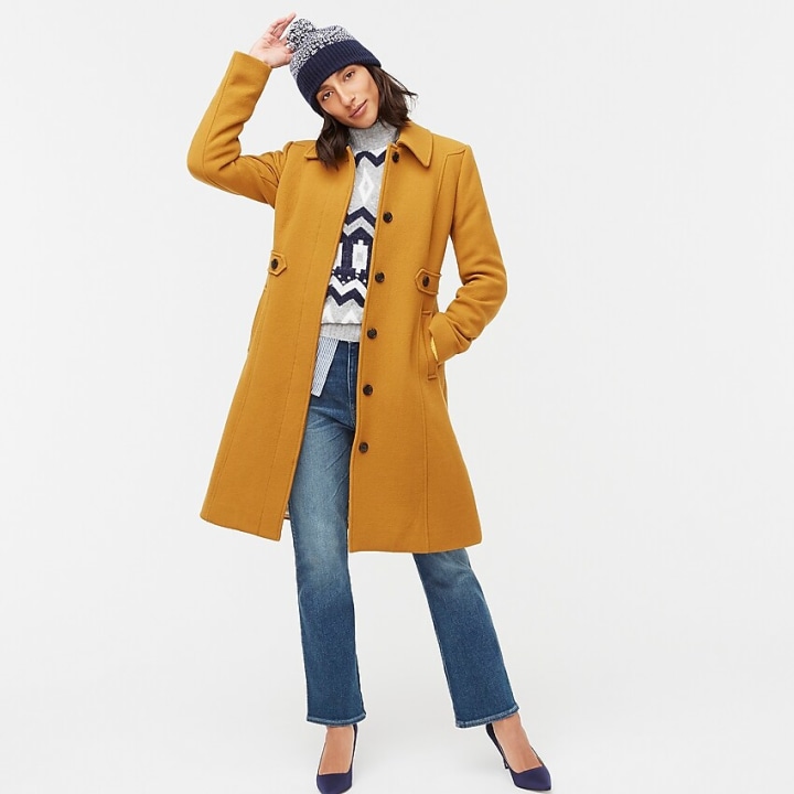 New lady day coat in Italian double-cloth wool with Thinsulate®