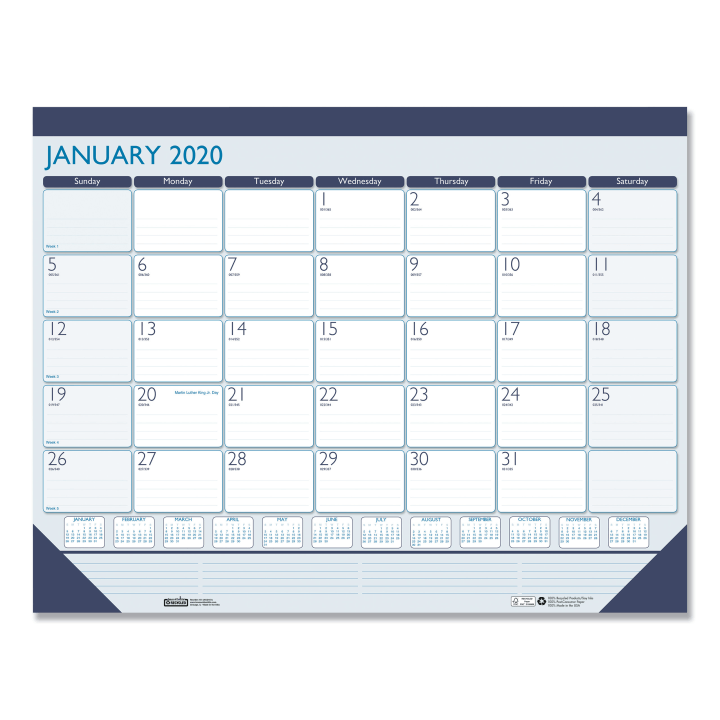 Monthly Desk Pad Calendar