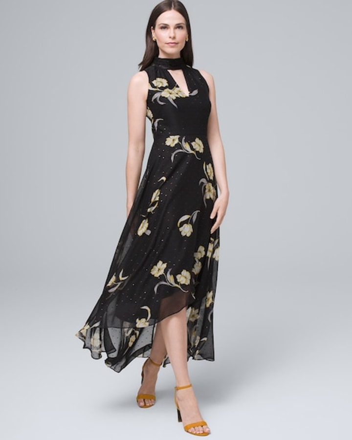 Floral High-Low Maxi Dress