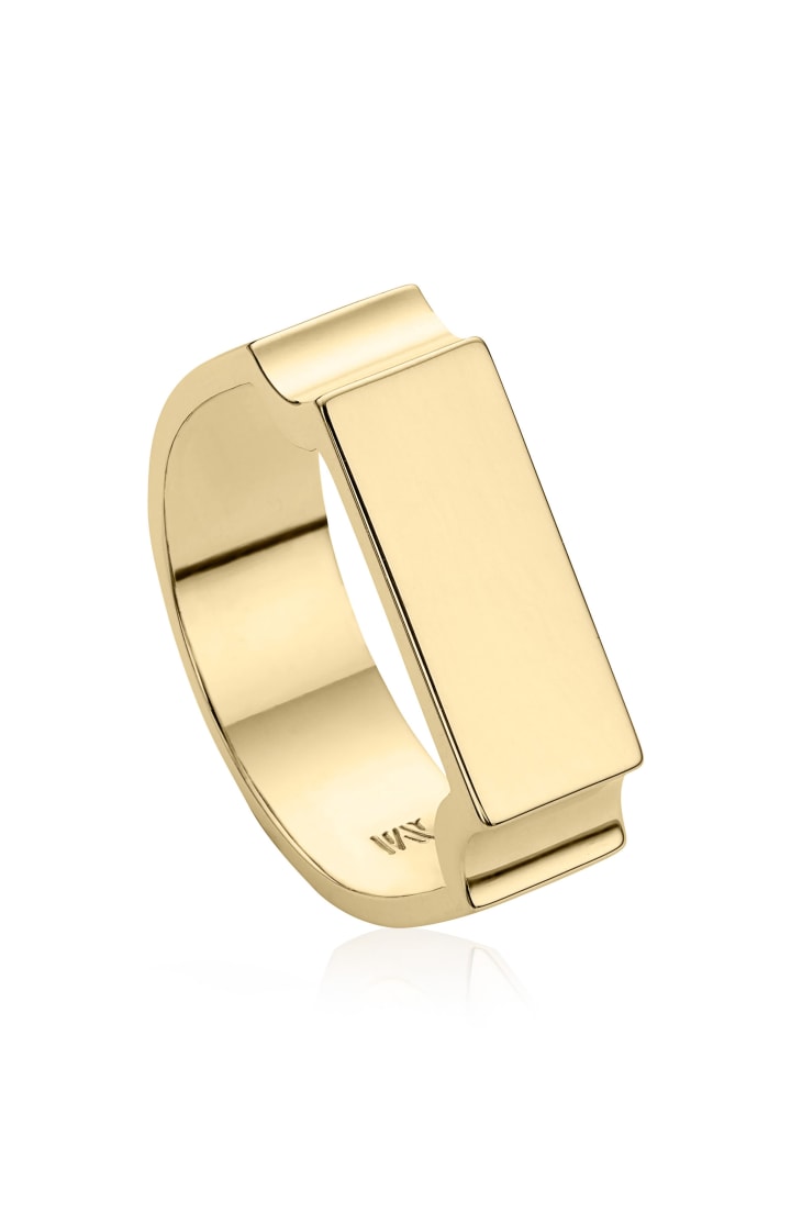 Engravable Wide Signature Ring